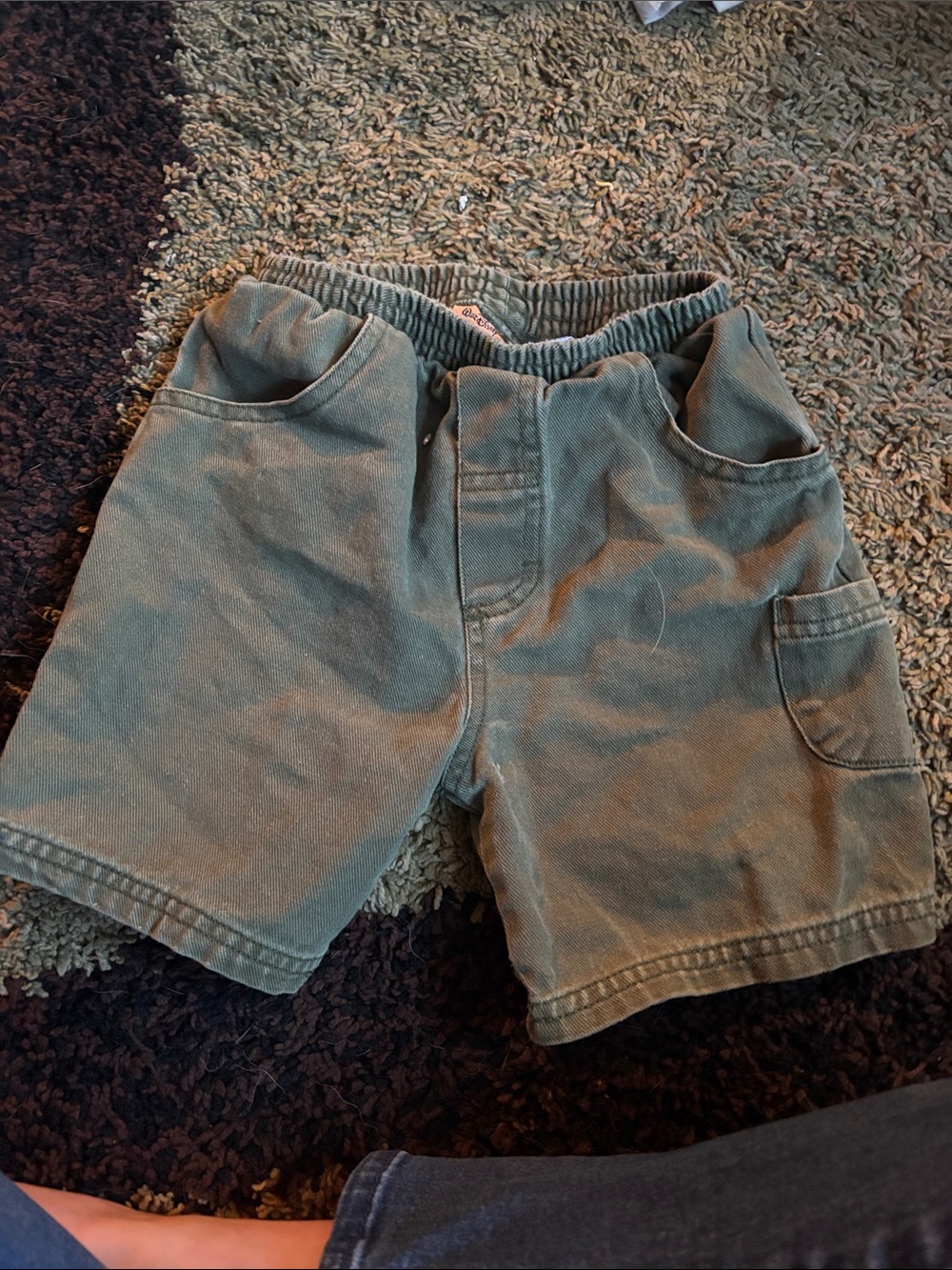 Kids' Olive Cargo Pull-On Shorts